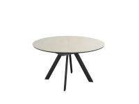 Стол DikLine SKC120 Керамика Krater Perla/подстолье черный/опоры черный