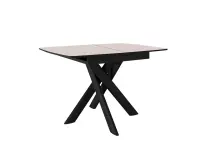 Стол DikLine DKB110 Керамика Krater Perla/подстолье черный/опоры черный