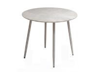 Стол DikLine RKM90 Керамика Icelandic White Jade (Ostra Bianco Light)/подстолье капучино/опоры капучино
