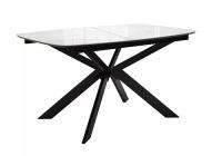 Стол DikLine BK140 Керамика Carrara Gloss/подстолье черный/опоры черный