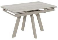 Стол Катана-1C 110х70 опоры мокко керамика  Travertine Avorio (венецианская фреска)