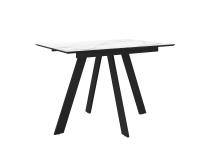 Стол DikLine DKD140 Керамика Carrara Gloss/подстолье черный/опоры черный