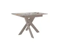 Стол DikLine DKB110 Керамика Venetian Brown Light/подстолье черный/опоры капучино