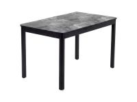 Стол DikLine DKQ120 Керамика Italian Middle Grey (серый глянец)/подстолье черный/опоры черный
