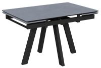 Стол Катана-1C 110х70 опоры черные керамика Armani Grey (серый камень)
