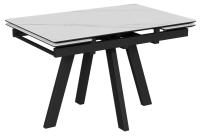 Стол Катана-1C 110х70 опоры черные керамика White Marble (белый мрамор)