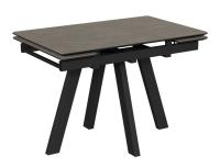 Стол Катана-1C 110х70 опоры черные керамика Milano Brown