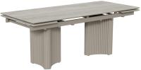 Стол Пекин-1С 200х90 опоры мокко керамика Travertine Avorio