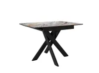 Стол DikLine DKB110 Керамика Venetian Brown Light/подстолье капучино/опоры черный