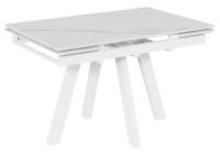 Стол Катана-1C 110х70 опоры белые керамика White Marble (белый мрамор)