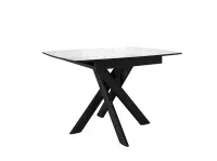 Стол DikLine DKB110 Керамика Carrara Gloss/подстолье черный/опоры черный