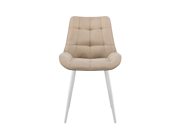Стул DikLine 206М B03 BEIGE, ножки белые