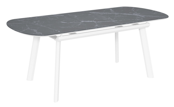 Стол Шамони-1 опоры белые керамика Black Marble