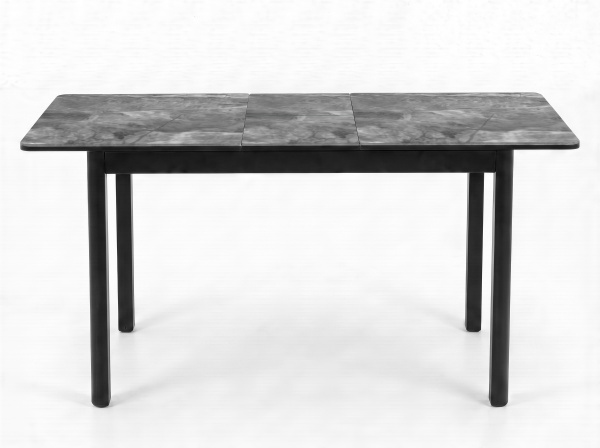 Стол DikLine DKQ120 Керамика Italian Middle Grey (серый глянец)/подстолье черный/опоры черный