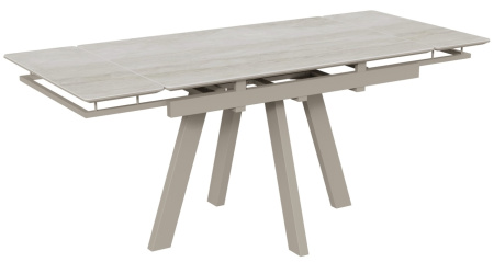 Стол Катана-1C 110х70 опоры мокко керамика  Travertine Avorio (венецианская фреска)
