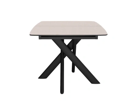 Стол DikLine DKB110 Керамика Krater Perla/подстолье черный/опоры черный
