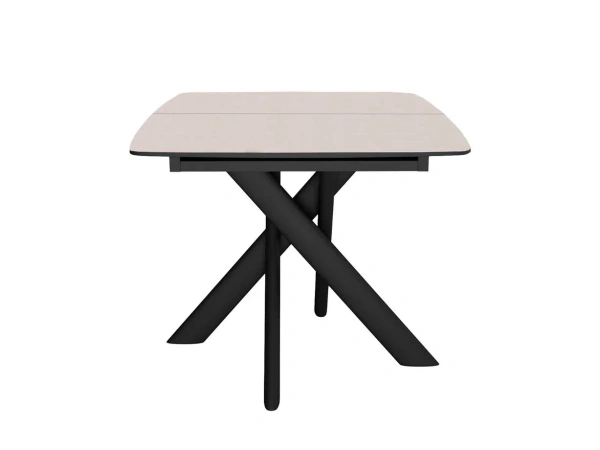 Стол DikLine DKB110 Керамика Krater Perla/подстолье черный/опоры черный