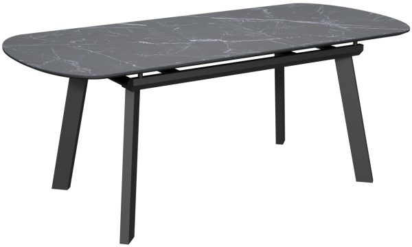 Стол Шамони-2 опоры черные керамика Black Marble