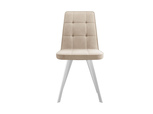 Стул DikLine 207 B03 BEIGE, ножки белые