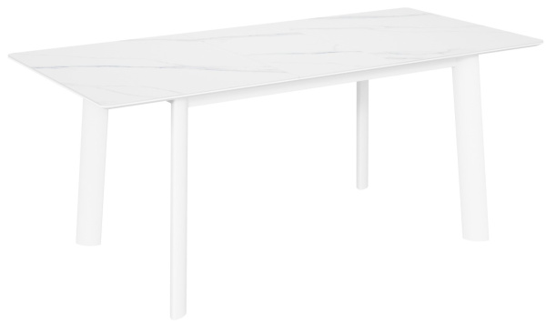 Стол Турин-1 опоры белые керамика White marble(белый мрамор)