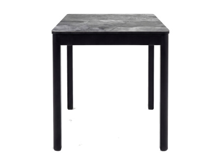 Стол DikLine DKQ120 Керамика Italian Middle Grey (серый глянец)/подстолье черный/опоры черный