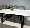 Стол DikLine DKZ160 Керамика Tianshan White (белый полуглянец)/опоры черный распродажа