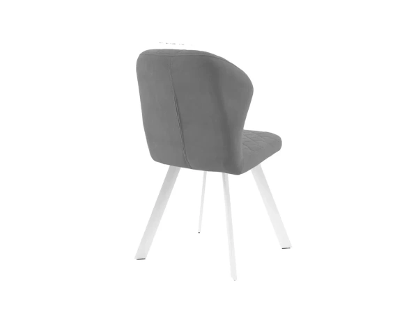 Стул DikLine 339 поворотный B22 GREY, ножки белые