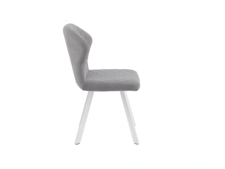 Стул DikLine 339 поворотный B22 GREY, ножки белые