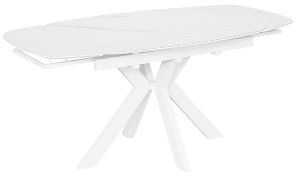 Стол Шиноби-1C опоры белые керамика матовая Ice Clouds Satin