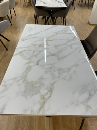Стол AXEL 160 Bianka Gold Ceramica Lux NS