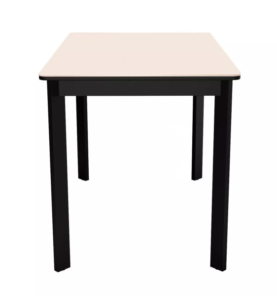 Стол DikLine LK110 Керамика Krater Perla (бежевый матовый) /подстолье черное/опоры черные