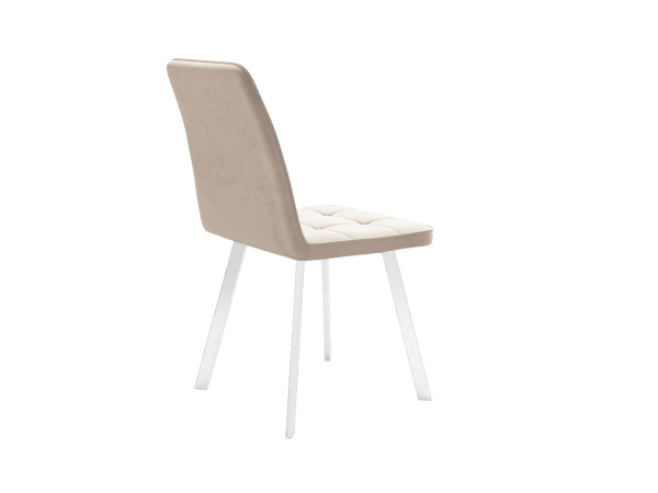 Стул DikLine 207 B03 BEIGE, ножки белые