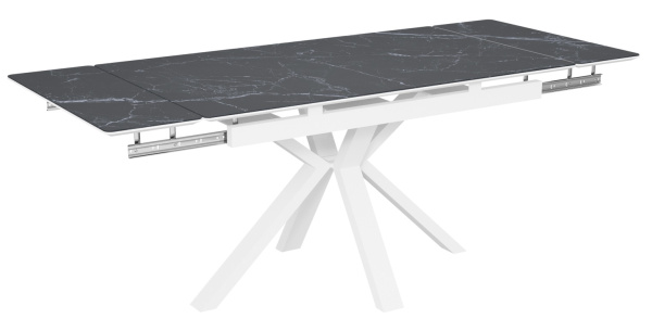 Стол Баден-1 опоры белые керамика Black Marble