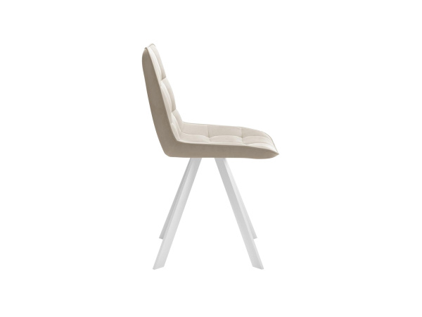 Стул DikLine 229 поворотный, B03 BEIGE, ножки белые