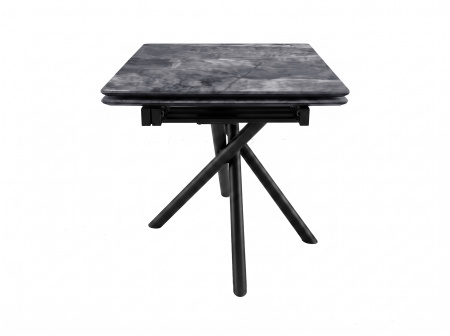 Стол DikLine BKX110 Керамика Italian Middle Grey (серый глянец)/подстолье черный/опоры черный