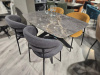 Стол DikLine BK140 Керамика Nebula Gold/подстолье черный/опоры черный