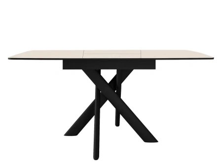 Стол DikLine DKB110 Керамика Krater Perla/подстолье черный/опоры черный