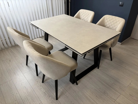 Стол HECTOR 160 Бежевая Керамика