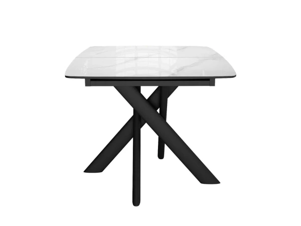 Стол DikLine DKB110 Керамика Carrara Gloss/подстолье черный/опоры черный