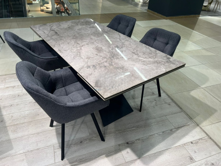 Стул DikLine 252 М поворотный, NS13 GRAPHITE, ножки черные