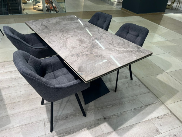 Стул DikLine 252 М поворотный, NS13 GRAPHITE, ножки черные