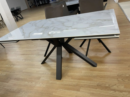 Стол AXEL 160 Bianka Gold Ceramica Lux NS