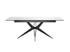 Стол DikLine DKS140 Керамика Carrara Gloss/подстолье черный/опоры черный