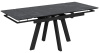 Стол Катана-1C 110х70 опоры черные керамика Black marble (черный мрамор)