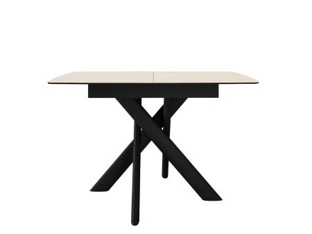 Стол DikLine DKB110 Керамика Krater Perla/подстолье черный/опоры черный