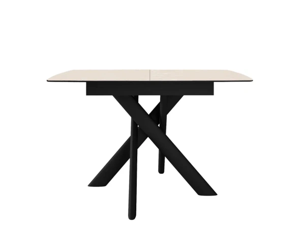 Стол DikLine DKB110 Керамика Krater Perla/подстолье черный/опоры черный