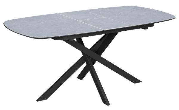 Стол Марсель-1C опоры черные керамика Armani Grey