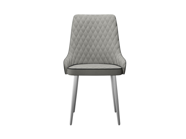Стул DikLine 305 B22 GREY, ножки белые