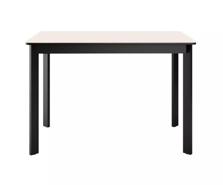 Стол DikLine LK110 Керамика Krater Perla (бежевый матовый) /подстолье черное/опоры черные