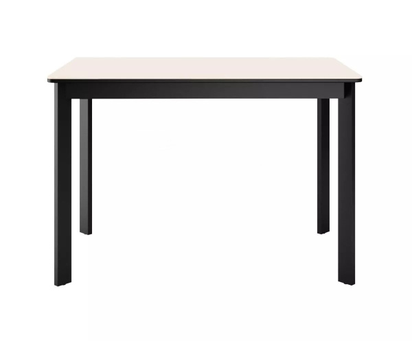 Стол DikLine LK110 Керамика Krater Perla (бежевый матовый) /подстолье черное/опоры черные